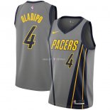 Maillot Enfants Indiana Pacers NO.4 Victor Oladipo Nike Gris Ville 2018-19