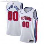 Maillot NBA Detroit Pistons NO.00 Personnalisé Blanc Association 2020-21