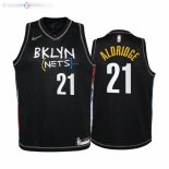 Maillot NBA Enfants Nets NO.21 LaMarcus Aldridge Noir Ville 2021