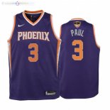 Maillot NBA Enfants Suns NO.3 Chris Paul Pourpre Icon 2021