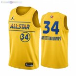 Maillot NBA 2021 All Star NO.34 Giannis Antetokounmpo Or