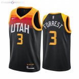 Maillot NBA Nike Utah Jazz NO.3 Trent Forrest Nike Noir Ville 2021-22