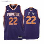 Maillot NBA Enfants Suns NO.22 Deandre Ayton Pourpre Icon 2021