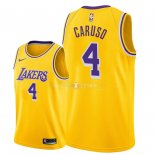 Maillot Los Angeles Lakers Nike NO.4 Alex Caruso Jaune Icon 2018/2019