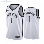 Maillot Brooklyn Nets Nike NO.1 Jamal Crawford Blanc Association 2019-20
