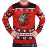 NBA Unisex Ugly Sweater Portland Trail Blazers Rouge Noir