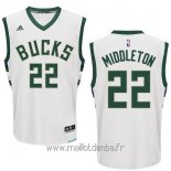 Maillot Milwaukee Bucks No.22 Khris Middleton Blanc
