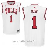 Maillot Chicago Bulls No.1 Derrick Rose Blanc