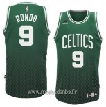 Maillot Boston Celtics Retentisse Fashion No.9 Rondo Vert