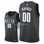 Maillot Brooklyn Nets Nike NO.0 Rodions Kurucs Noir Statement 2018