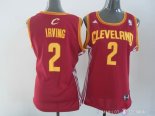 Maillot Femme Cleveland Cavaliers NO.2 Kyrie Irving Rouge Jaune