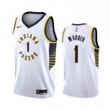 Maillot Indiana Pacers Nike NO.1 T.J. Warren Gray Blanc Association 2019-20