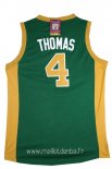 Maillot Boston Celtics No.4 Isaiah Thomas Vert Orange