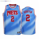 Maillot NBA Enfant Brooklyn Nets NO.2 Blake Griffin Bleu 2020-21
