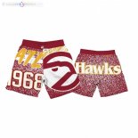 Pantalon Atlanta Hawks Rouge Jaune Throwback 2021