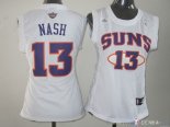 Maillot Femme Phoenix Suns NO.13 Steve Nash Blanc