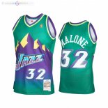 Maillot NBA Utah Jazz NO.32 Karl Malone Vert Throwback 2021