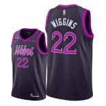Maillot Minnesota Timberwolves Nike NO.22 Andrew Wiggins Pourpre Ville 2018/19