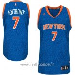 Maillot New York Knicks Lumière Leopard No.7 Anthony Bleu