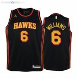 Maillot NBA Enfants Hawks NO.6 Lou Williams Noir Statement 2021