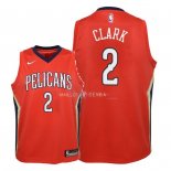 Maillot Enfants New Orleans Pelicans NO.2 Ian Clark Rouge Statement 2018