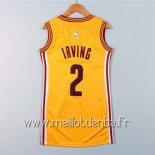 Maillot Femme Cleveland Cavaliers No.2 Kyrie Irving Jaune