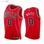 Maillot NBA Nike Chicago Bulls NO.0 Coby White 75th Season Diamant Rouge Icon 2021-22