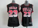 Maillot Femme Chicago Bulls NO.23 Michael Jordan Noir Rouge