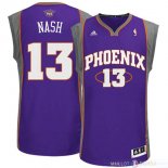 Maillot Phoenix Suns NO.13 Steve Nash Pourpre Gris