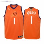 Maillot NBA Enfants Suns NO.1 Devin Booker Orange Statement 2021
