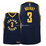 Maillot Enfants Indiana Pacers NO.3 Aaron Holiday Marine Icon 2018-19