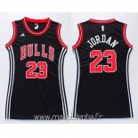 Maillot Femme Chicago Bulls No.23 Michael Jordan Noir