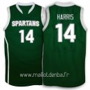 Maillot NCAA Michigan Stata Spartans No.14 Gary Harris Vert