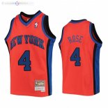 Maillot NBA Enfants York Knicks NO.4 Derrick Rose Orange Hardwood Classics