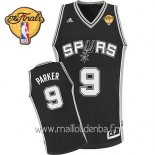 Maillot San Antonio Spurs Finales No.9 Parker Noir