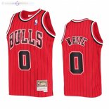 Maillot NBA Enfants Bulls NO.0 Coby White Rouge Throwback 2021