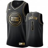 Maillot Detroit Pistons Nike NO.1 Reggie Jackson Or Edition