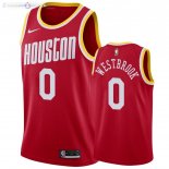 Maillot NBA Houston Rockets NO.0 Russell Westbrook Rouge Hardwood Classics 2019-20