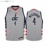 Maillot Enfant Washington Wizards NO.4 Russell Westbrook Gris Ville 2020-21