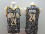 Maillot Indiana Pacers Lumière Leopard No.24 George Gris