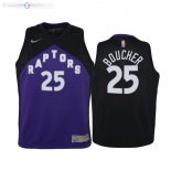 Maillot NBA Enfants Earned Edition Raptors NO.25 Chris Boucher Pourpre 2021