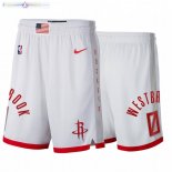 Pantalon Houston Rockets NO.0 Russell Westbrook Blanc Ville 2020
