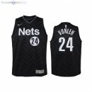 Maillot NBA Enfant Earned Edition Brooklyn Nets NO.24 Noah Vonleh Noir 2021