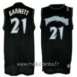 Maillot Minnesota Timberwolves No.21 Kevin Garnett Retro Noir