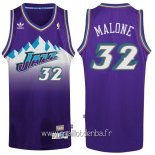 Maillot Utah Jazz No.32 Karl Malone Pourpre