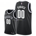 Maillot Brooklyn Nets Nike NO.0 Rodions Kurucs Noir Icon 2018
