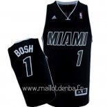 Maillot Miami Heat No.1 Chris Bosh Noir