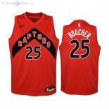 Maillot NBA Enfants Raptors NO.25 Chris Boucher Rouge Icon 2020-21