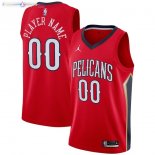 Maillot NBA New Orleans Pelicans NO.00 Personnalisé Rouge Statement 2019-20