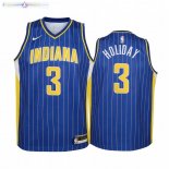 Maillot Enfant Indiana Pacers NO.3 Aaron Holiday Bleu Ville 2020-21